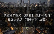 关键细节曝光：黑料网、黑料不打烊复盘误读点，对照一下（回应）