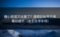 糖心频道又出事了？情感拉扯背后是幕后细节（发生在停车场）