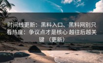 时间线更新：黑料入口、黑料网别只看热度：争议点才是核心 越往后越关键 （更新）