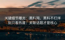 关键细节曝光：黑料网、黑料不打烊别只看热度：关联话题才是核心