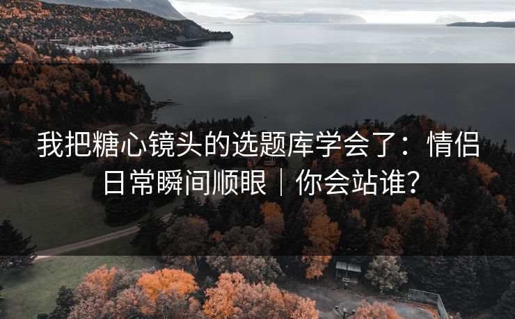 我把糖心镜头的选题库学会了：情侣日常瞬间顺眼｜你会站谁？  第1张